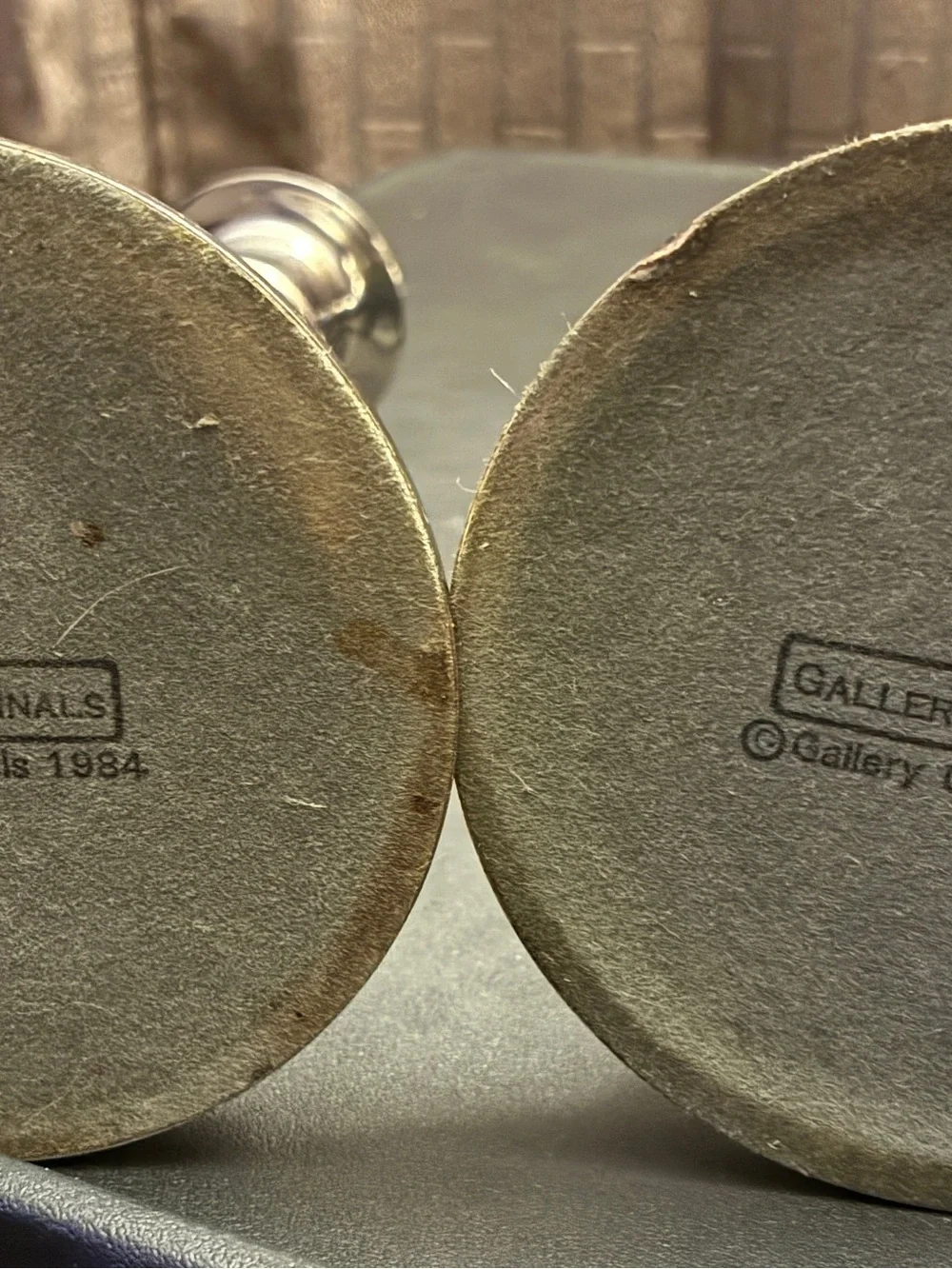 Vintage Gallery Originals Silver tone e candle Stick Holders 1984. 7 3/8